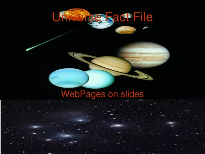 universe fact file