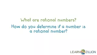 What are rational numbers?