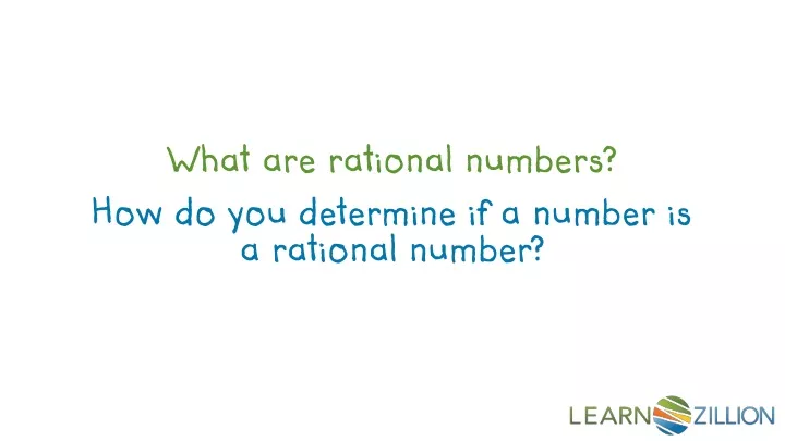 what are rational numbers