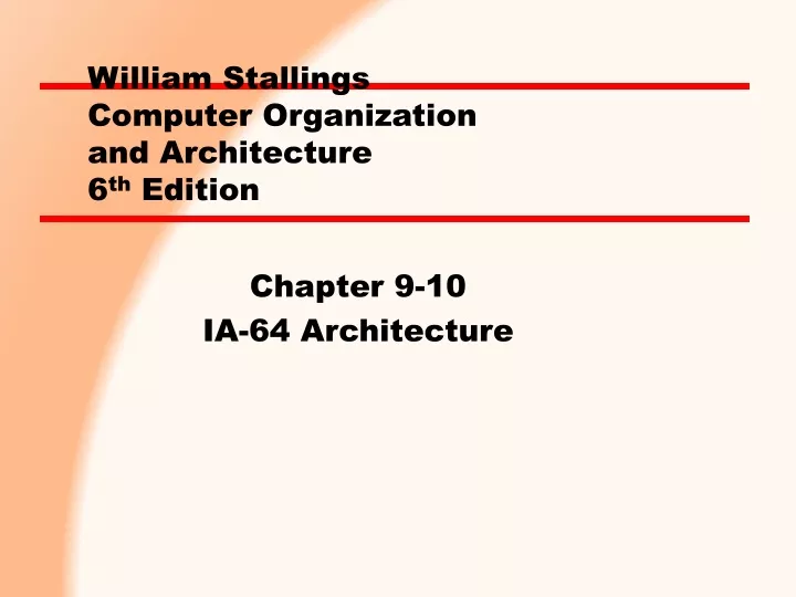 william stallings computer organization and architecture 6 th edition