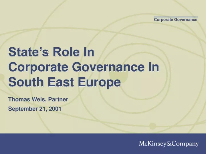 state s role in corporate governance in south east europe
