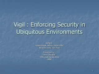 vigil enforcing security in ubiquitous environments