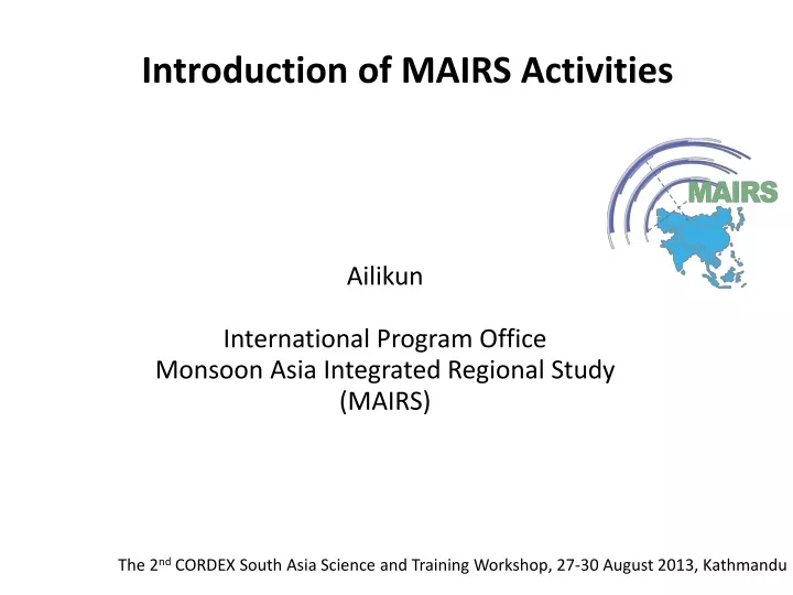 introduction of mairs activities