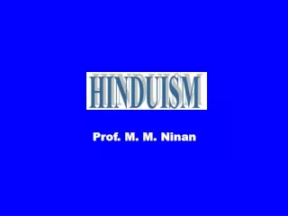 Prof. M. M. Ninan