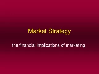 Market Strategy