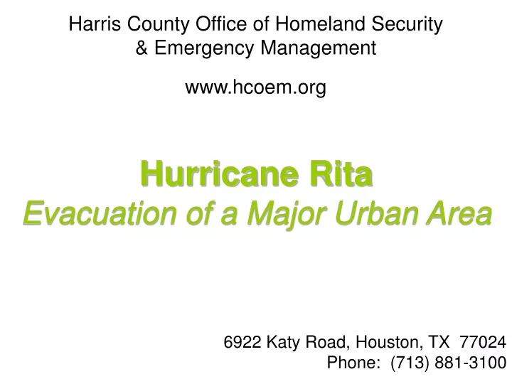 harris county office of homeland security