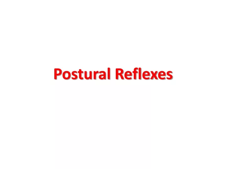 postural reflexes