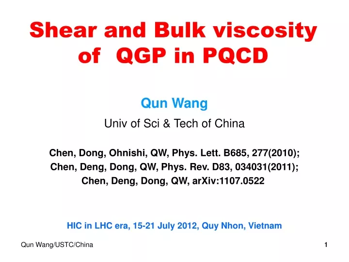 shear and bulk viscosity of qgp in pqcd