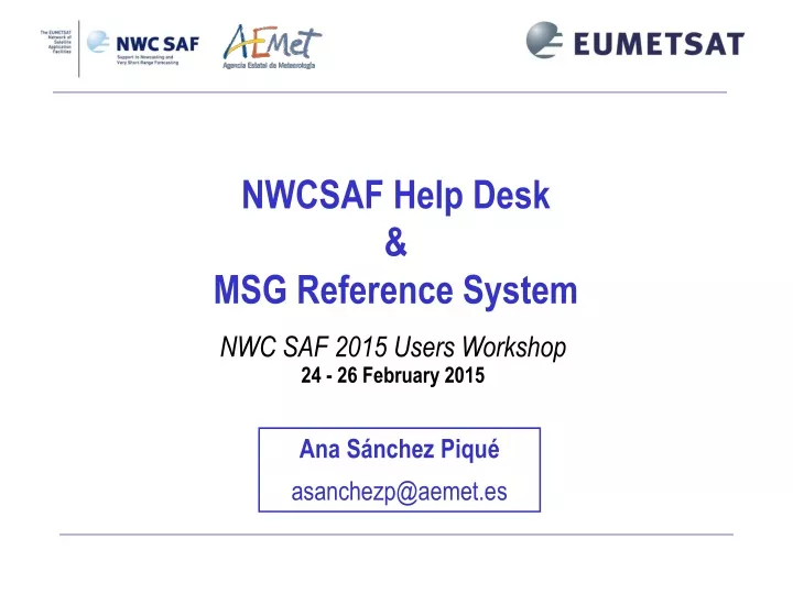 nwcsaf help desk msg reference system