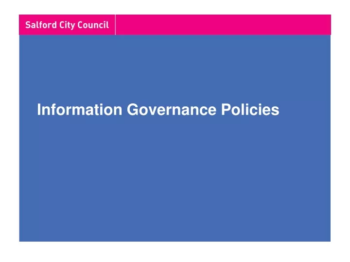 information governance policies