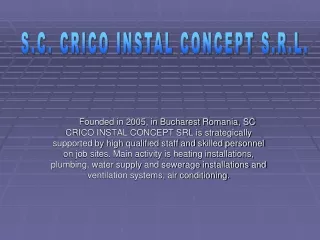 S.C. CRICO INSTAL CONCEPT S.R.L.