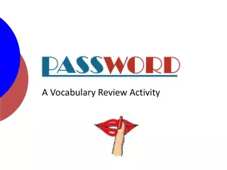 A Vocabulary Review Activity