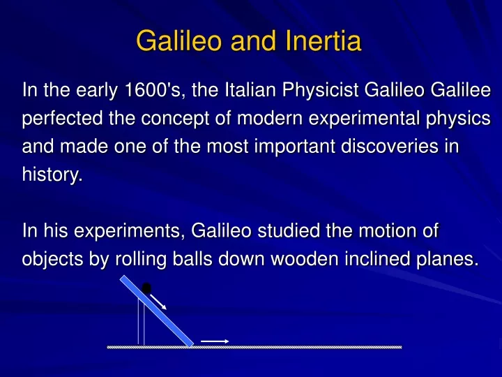 galileo and inertia