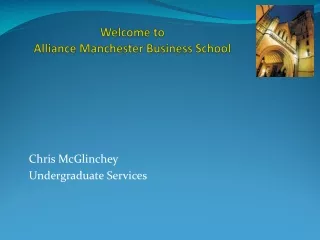 Welcome to  Alliance Manchester Business School