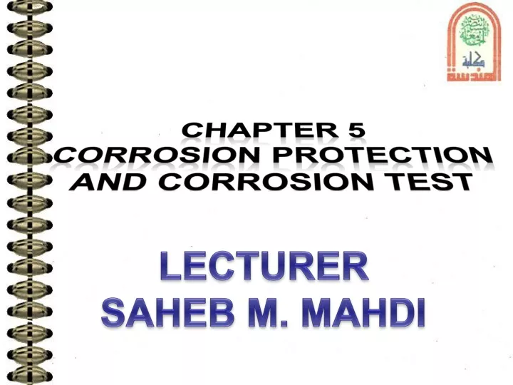 chapter 5 corrosion protection and corrosion test