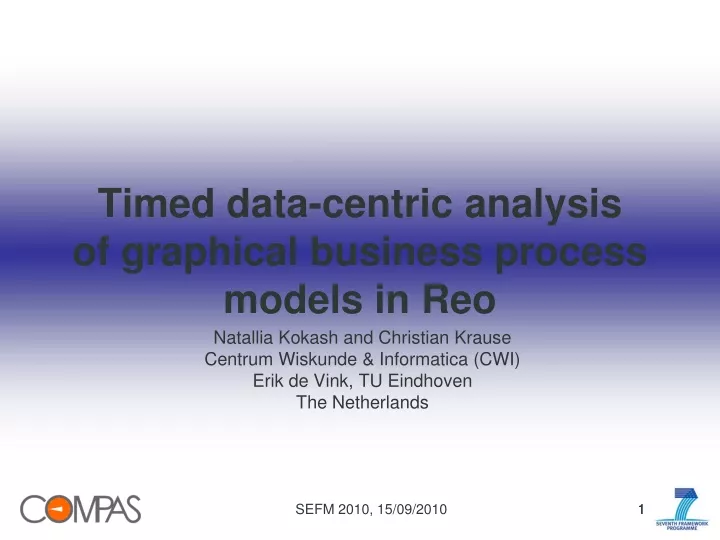 timed data centric analysis of graphical business process models in reo