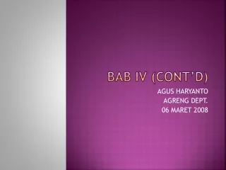 BAB IV (CONT’D)