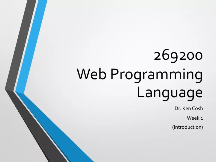 269200 web programming language