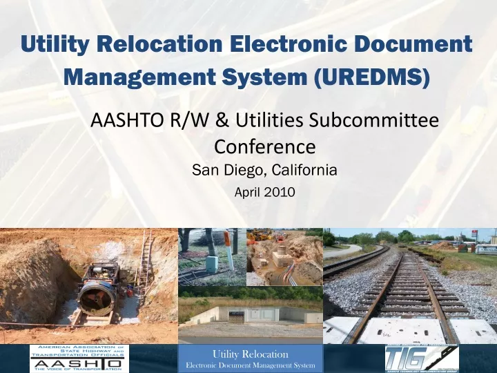 utility relocation electronic document management system uredms