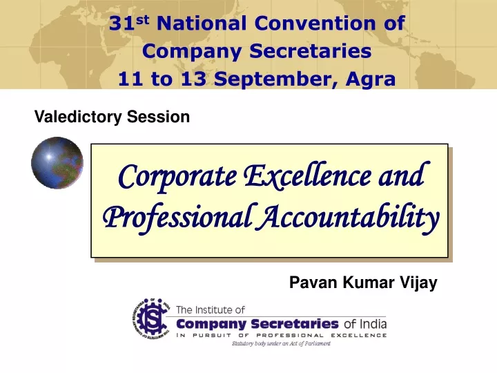 31 st national convention of company secretaries