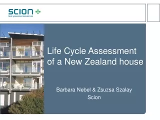 Life Cycle Assessment of a New Zealand house
