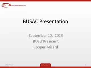 BUSAC Presentation