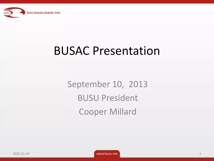 busac presentation