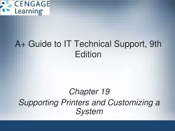 a guide to it technical support 9th edition