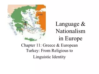 Language &amp; Nationalism  in Europe