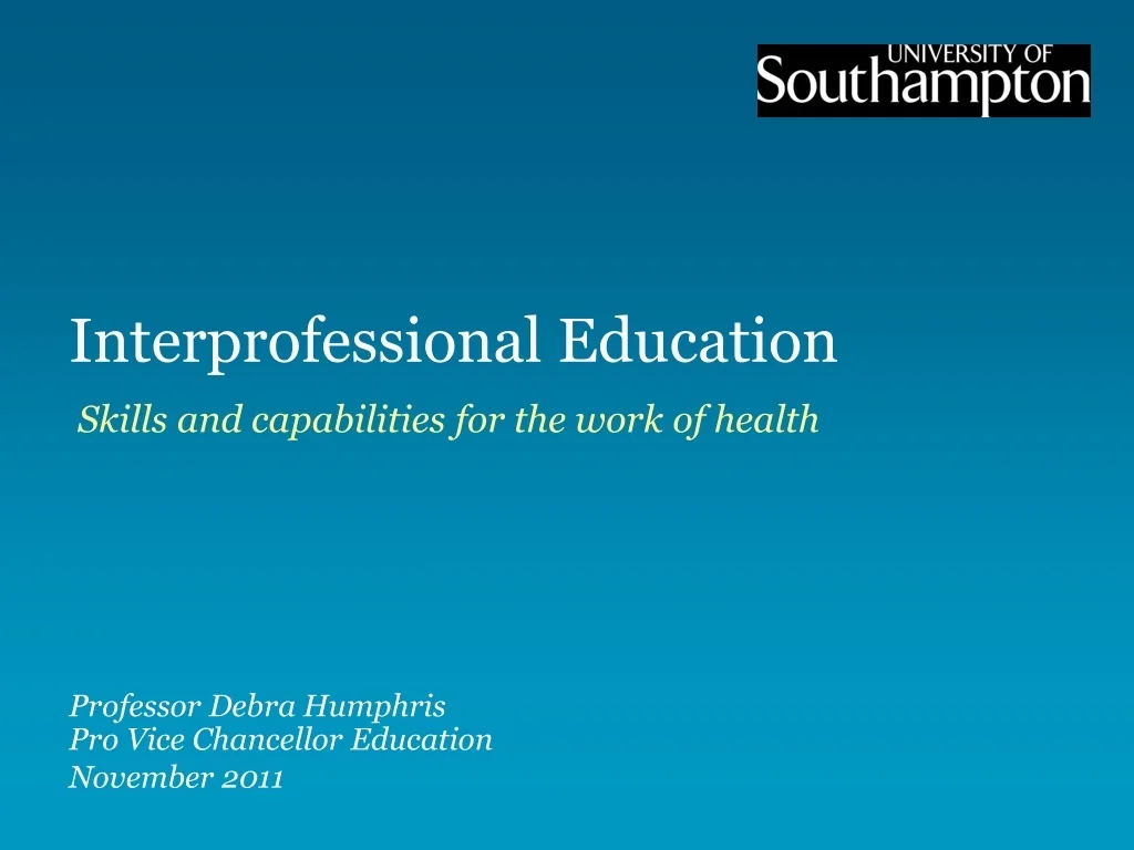 PPT - Interprofessional Education PowerPoint Presentation, free ...