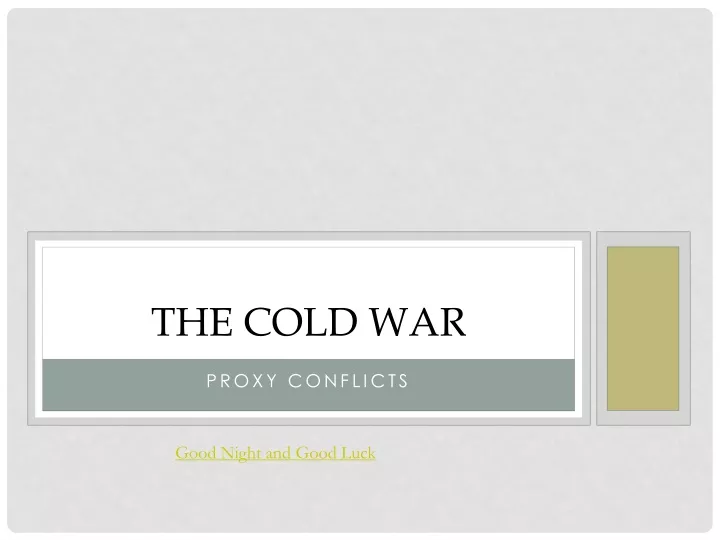 the cold war