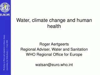Water, climate change and human health