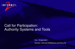 Call for Participation:  Authority Systems and Tools