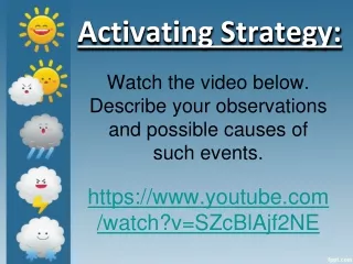 Activating Strategy: