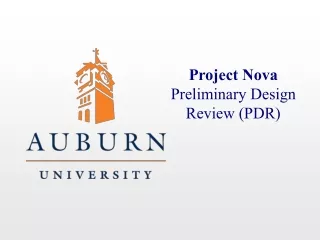 Project Nova Preliminary Design Review (PDR)