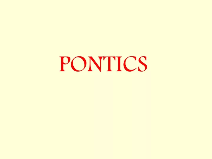 pontics
