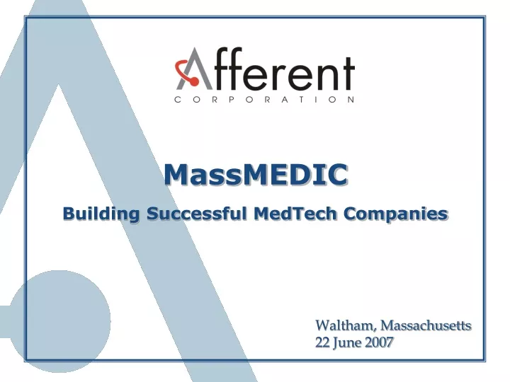 massmedic building successful medtech companies