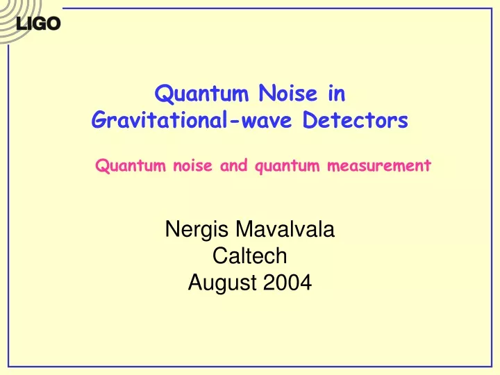 quantum noise in gravitational wave detectors