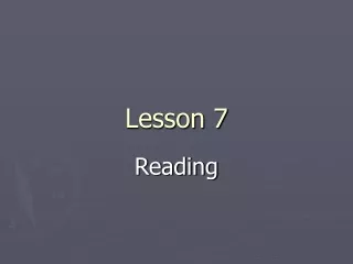 Lesson 7