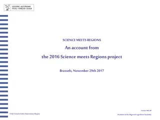 SCIENCE MEETS REGIONS An account from  the 2016 Science meets Regions project