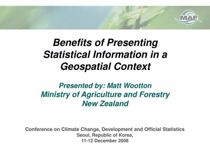 benefits of presenting statistical information