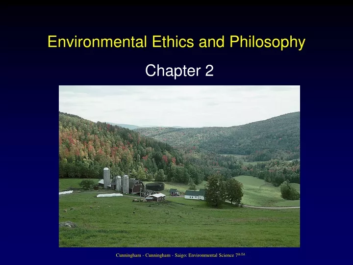 environmental ethics and philosophy