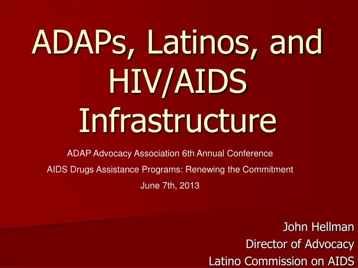 adaps latinos and hiv aids infrastructure