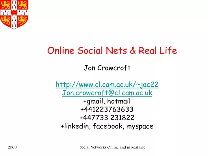 online social nets real life