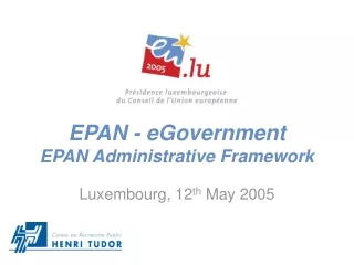 EPAN  -  eGovernment EPAN Administrative Framework