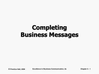 Completing  Business Messages