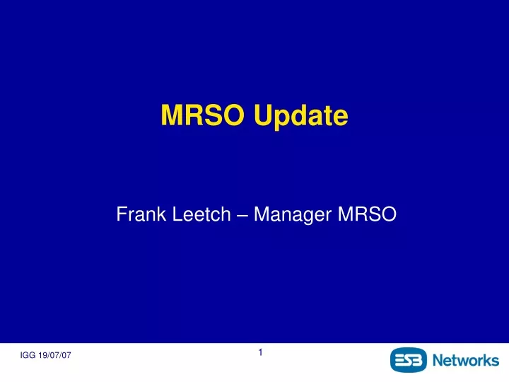 mrso update