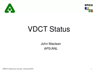 VDCT Status