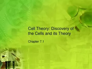 Cell Theory: Discovery of the Cells and its Theory
