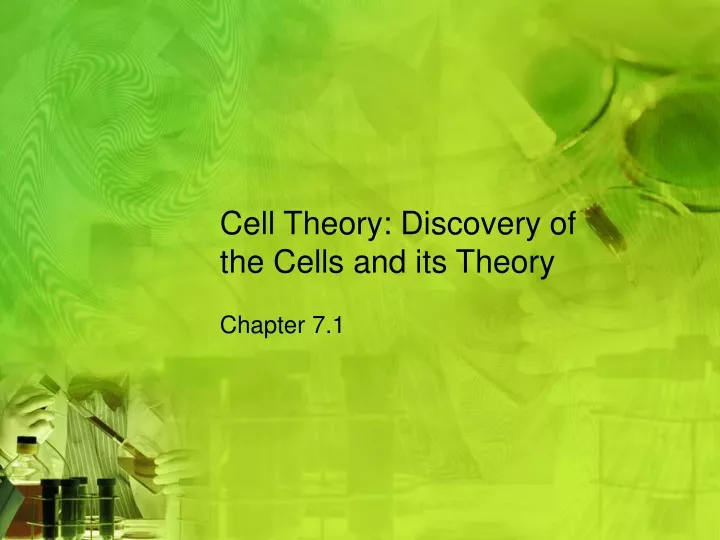 cell theory discovery of the cells and its theory